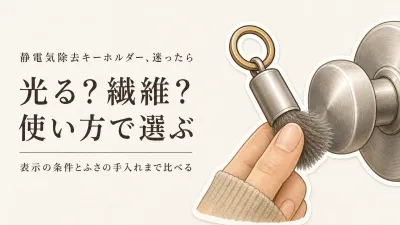静電気除去キーホルダーは光るタイプと繊維タイプどっち？仕組みと使い方で選ぶ
